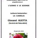 GIOVANNI ALIOTTA – Letture botaniche: Camelia (SOCIETA’ DEI NATURALISTI)