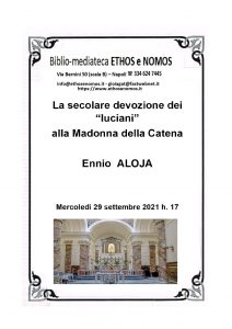 ENNIO ALOJA – La secolare devozione dei “luciani” alla Madonna della Catena