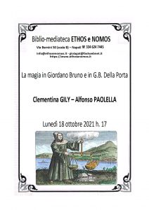 CLEMENTINA GILY – ALFONSO PAOLELLA: La magia in Giordano Bruno e G. B. Della Porta