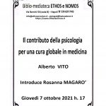 ALBERTO VITO - ROSANNA MAGARO': Il contributo della psicologia per una cura globale in medicina