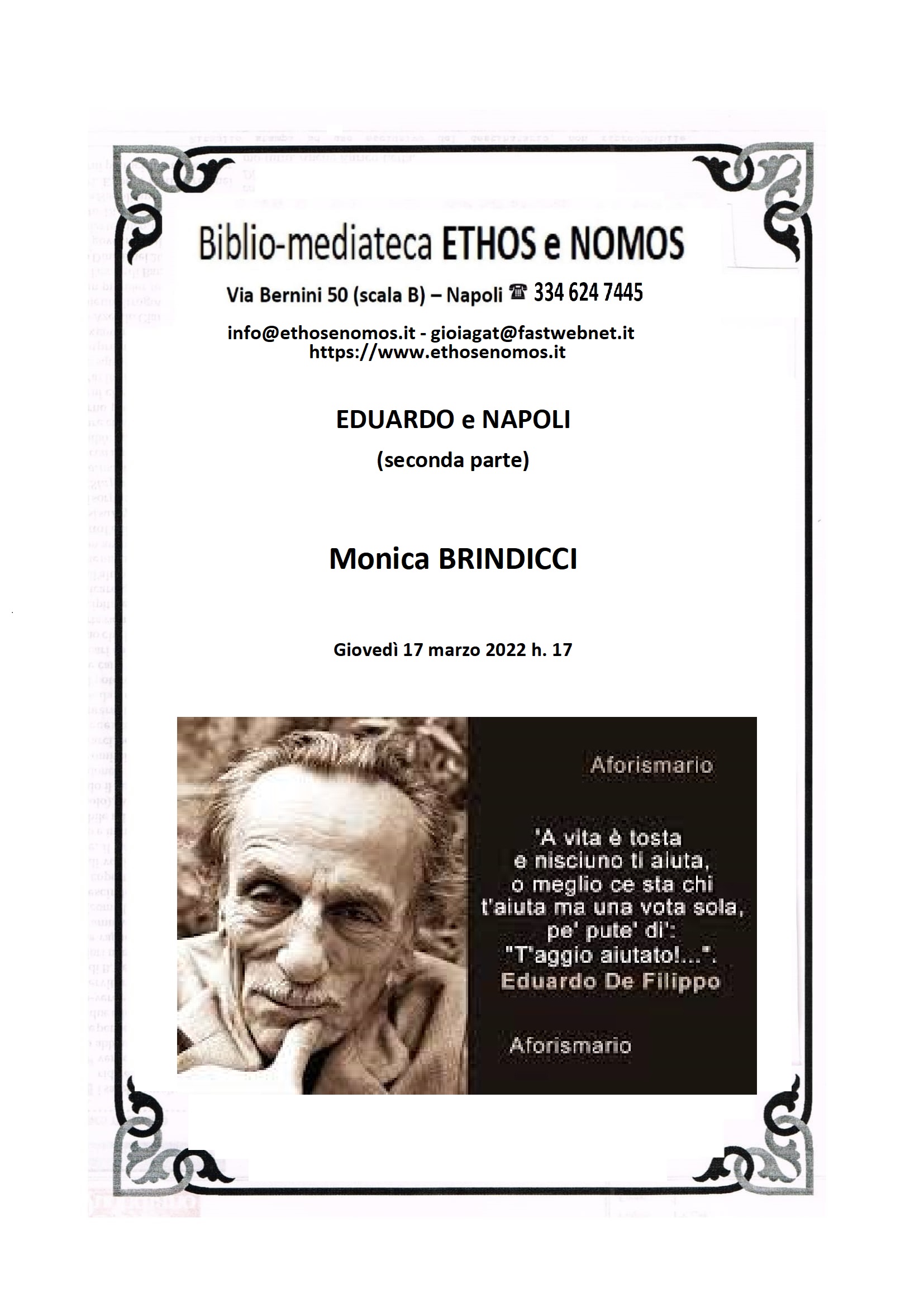 MONICA BRINDICCI - EDUARDO E NAPOLI (SECONDA PARTE)