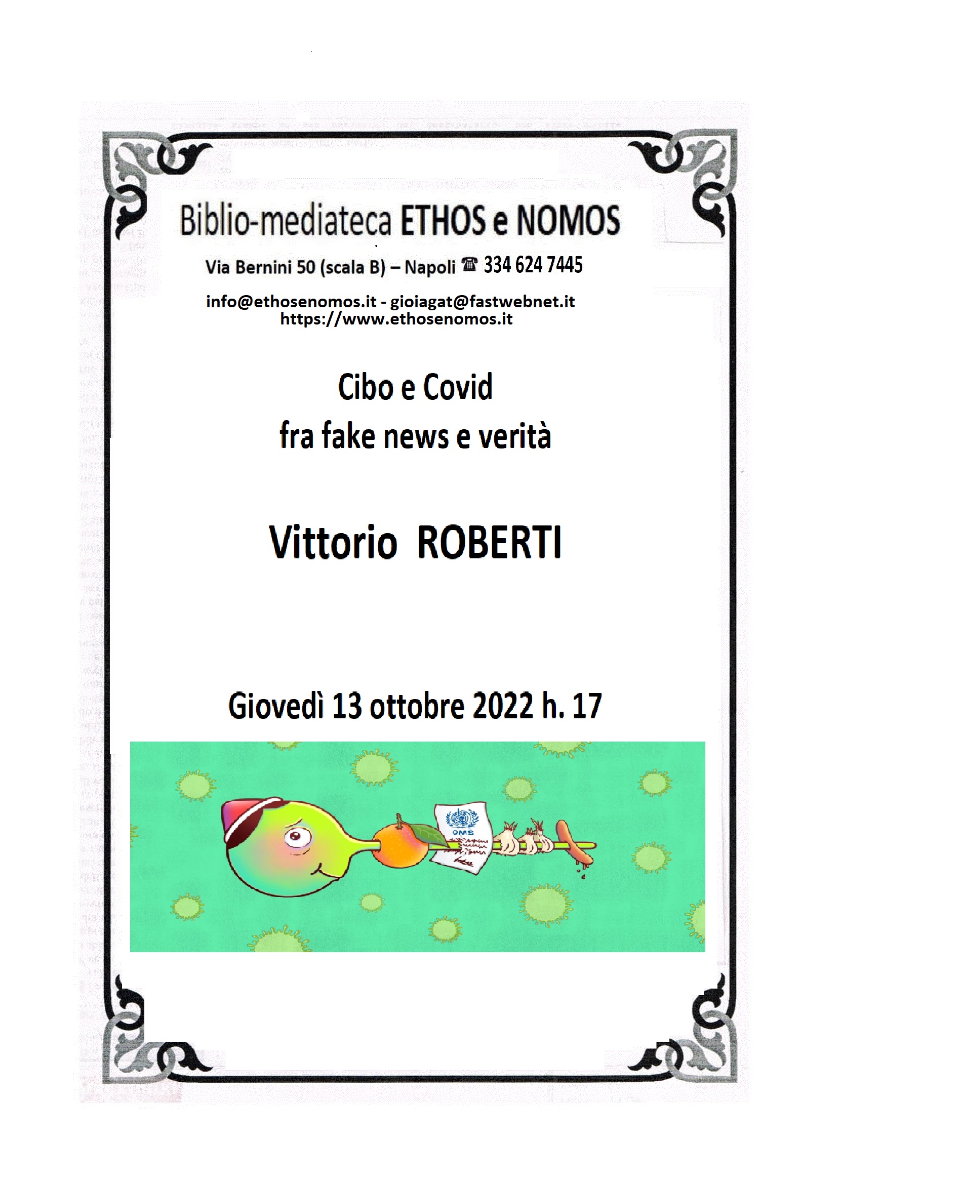 Vittorio ROBERTI - Cibo e Covid fra fake news e verità