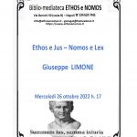 Giuseppe LIMONE - Ethos e Jus - Nomos e Lex