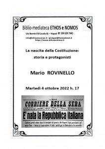 Mario ROVINELLO – La nascita della Costituzione: storia e protagonisti