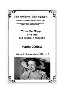 Paola CORSO  – Titina De Filippo: una vita tra teatro e famiglia