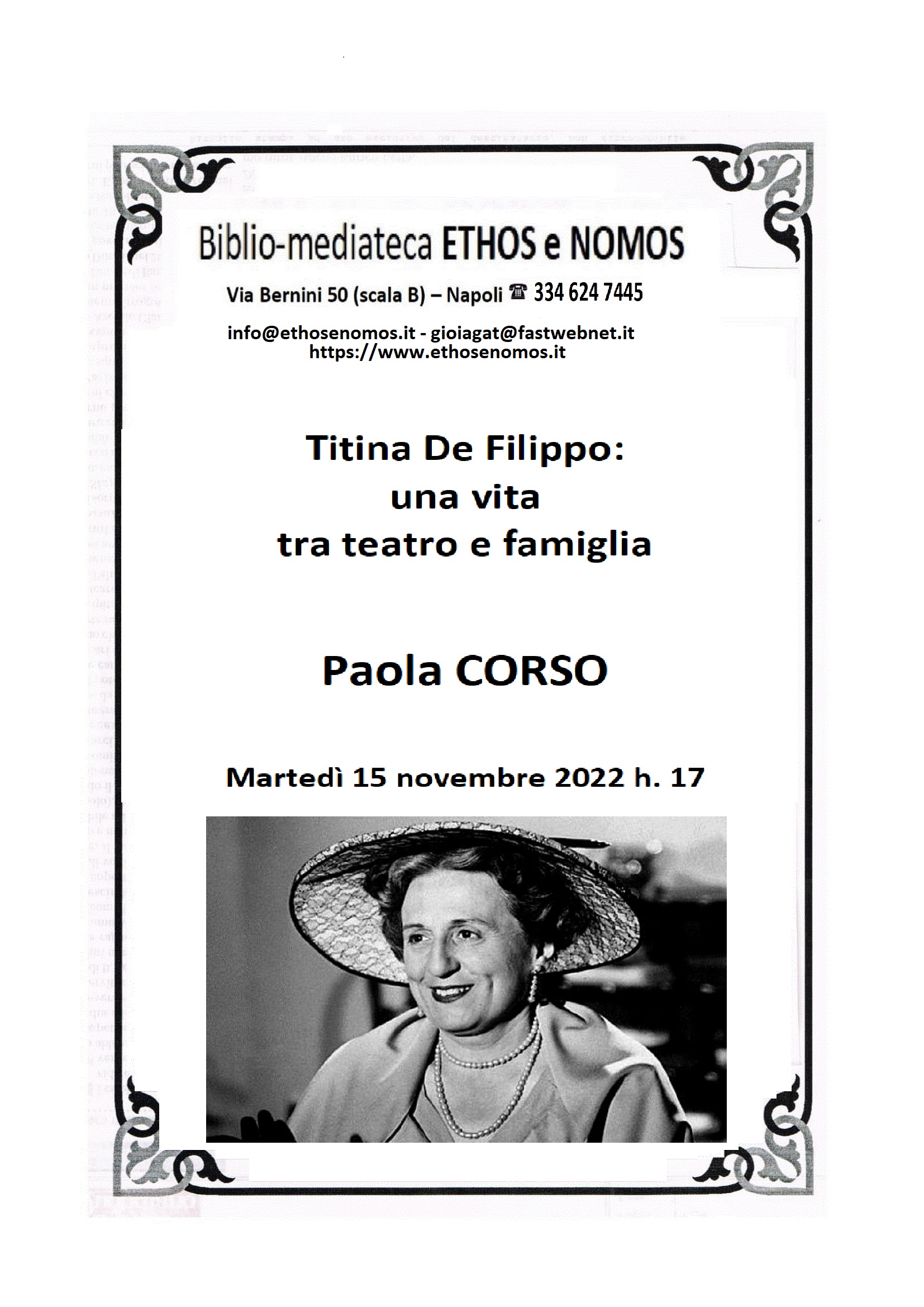 Paola CORSO  - Titina De Filippo: una vita tra teatro e famiglia
