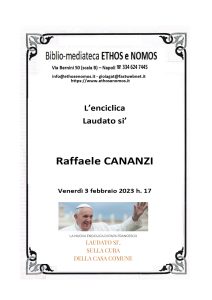 Raffaele CANANZI – L’enciclica Laudato si’