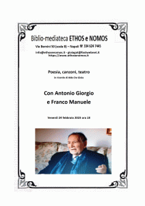 Antonio GIORGIO e Franco MANUELE – Poesie, canzoni, teatro in ricordo di Aldo De Gioia