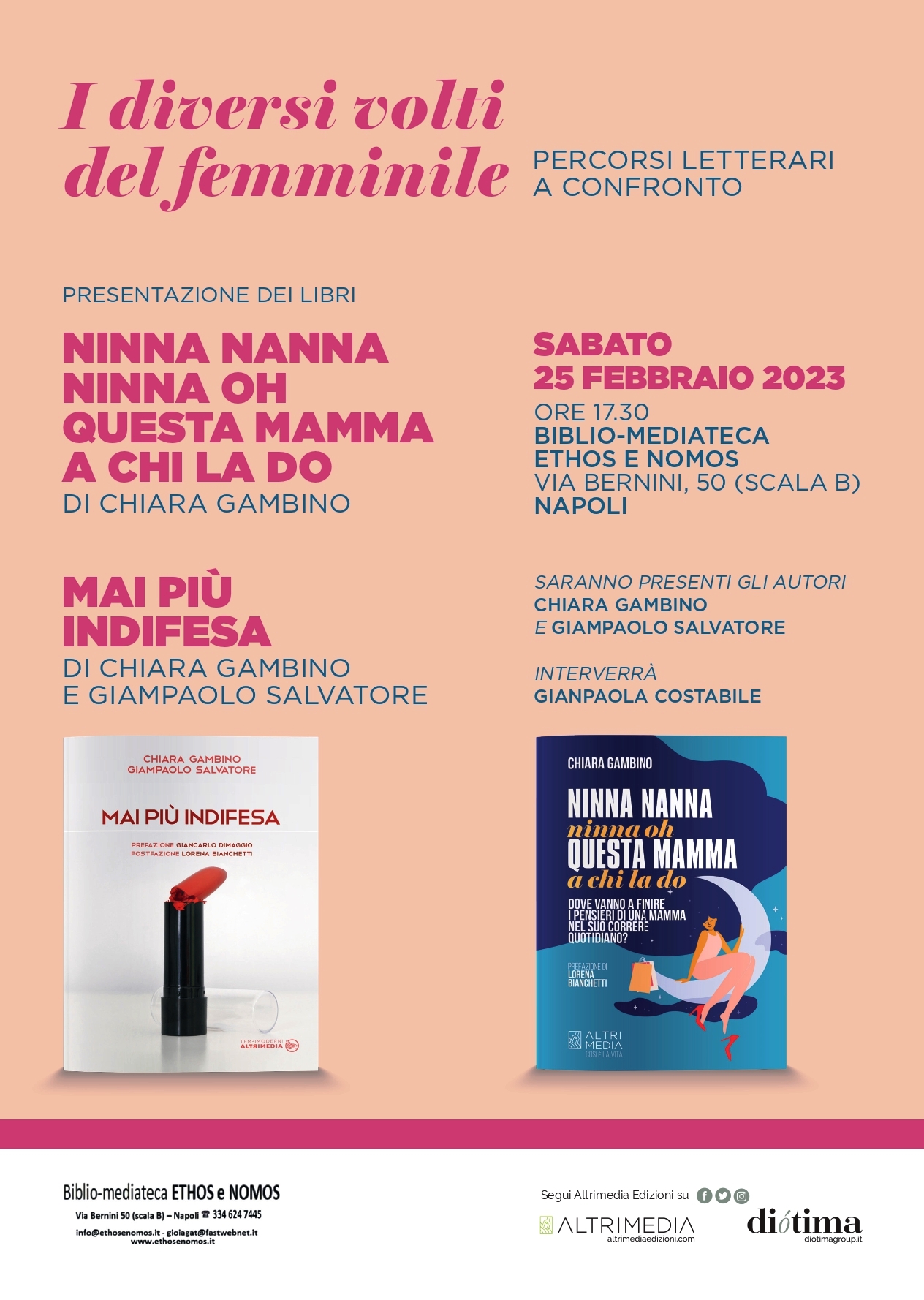 Chiara GAMBINO e Giampaolo SALVATORE - Presentazione dei libri "Ninna Nanna..." e "Mai più indifesa"