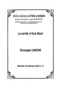 Giuseppe LIMONE – La verità vi farà liberi