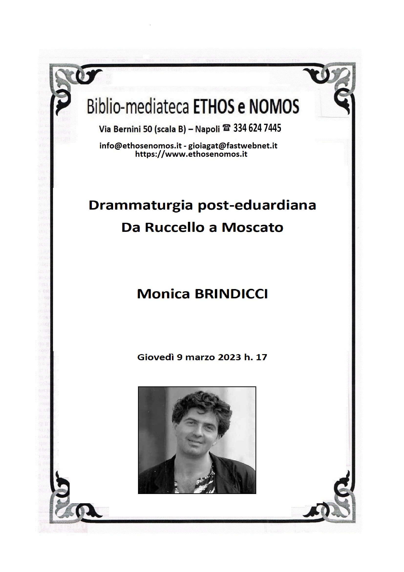 Monica BRINDICCI  - Drammaturgia post-eduardiana: da Ruccello a Moscato