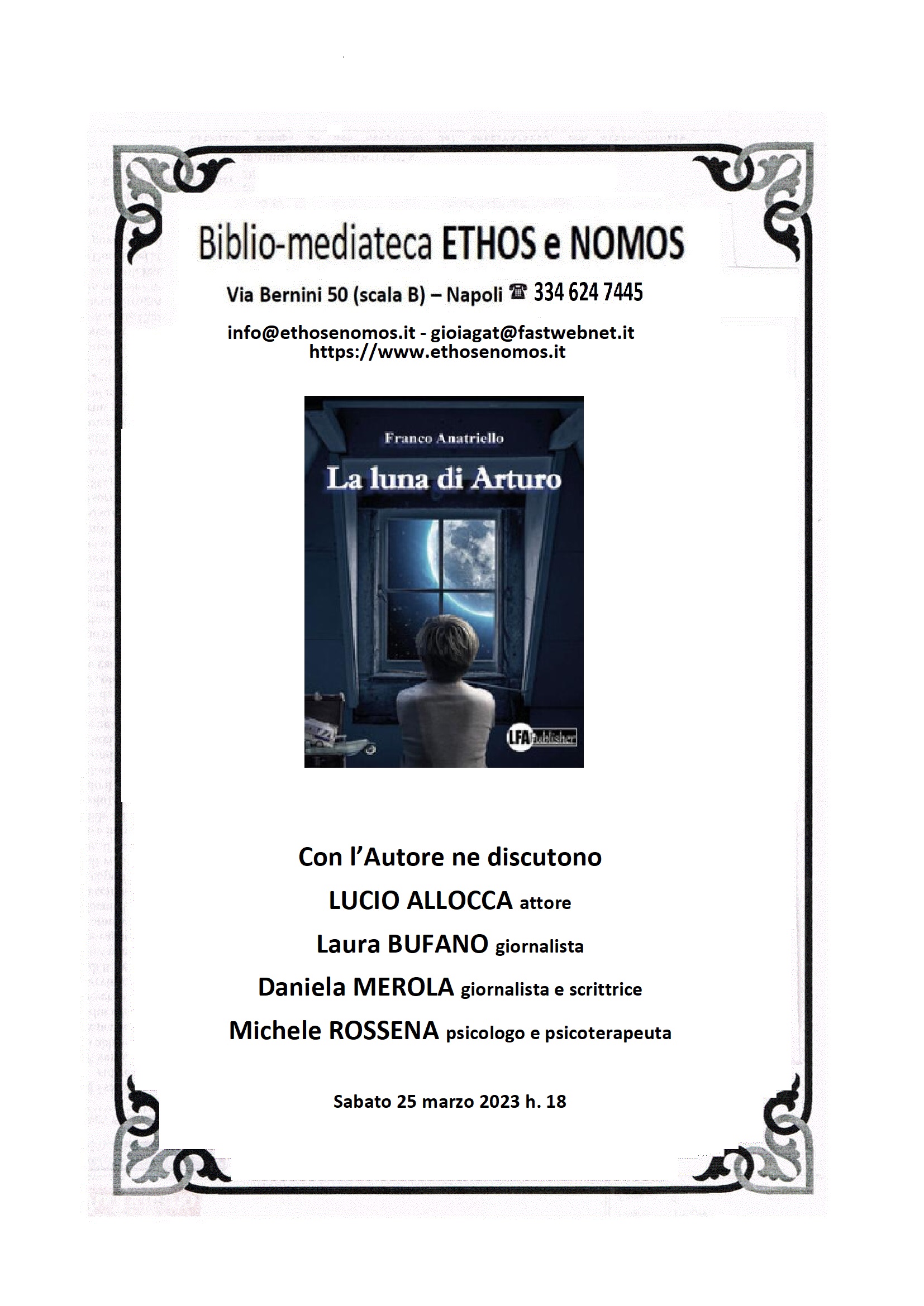 Franco ANATRIELLO - Presentazione del libro "La luna di Arturo"