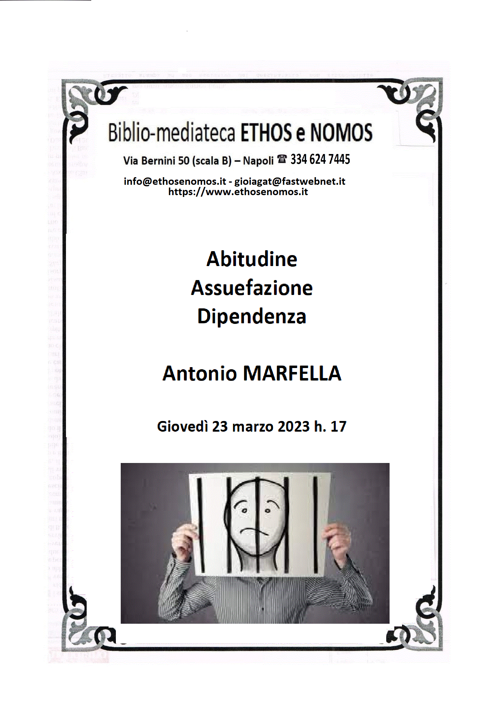 Antonio MARFELLA - Abitudine assuefazione dipendenza