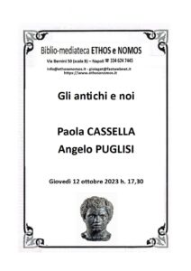 Angelo Puglisi – Paola Cassella – Gli antichi e noi
