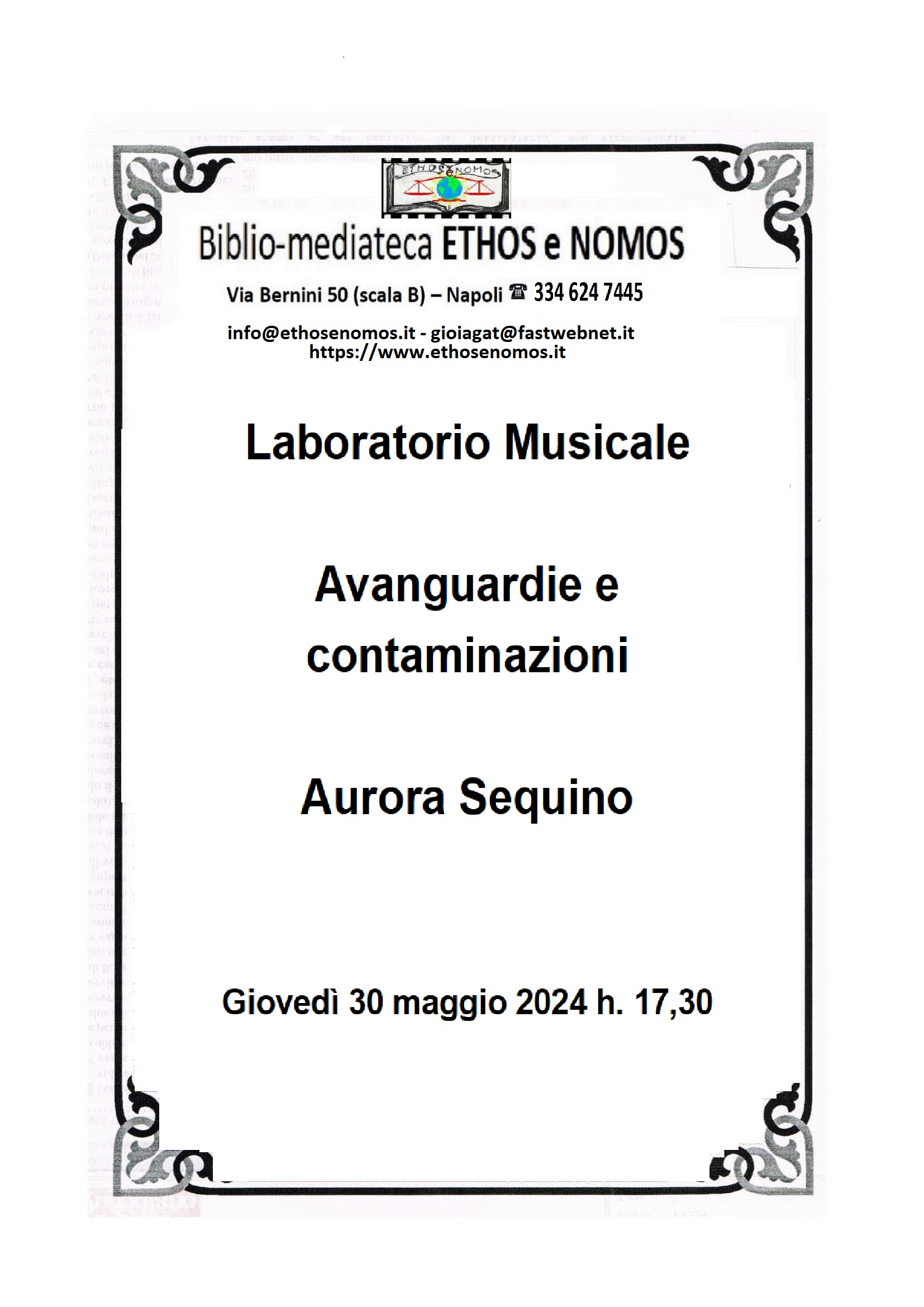 Aurora Sequino - Laboratorio musicale: Avanguardia e contaminazioni