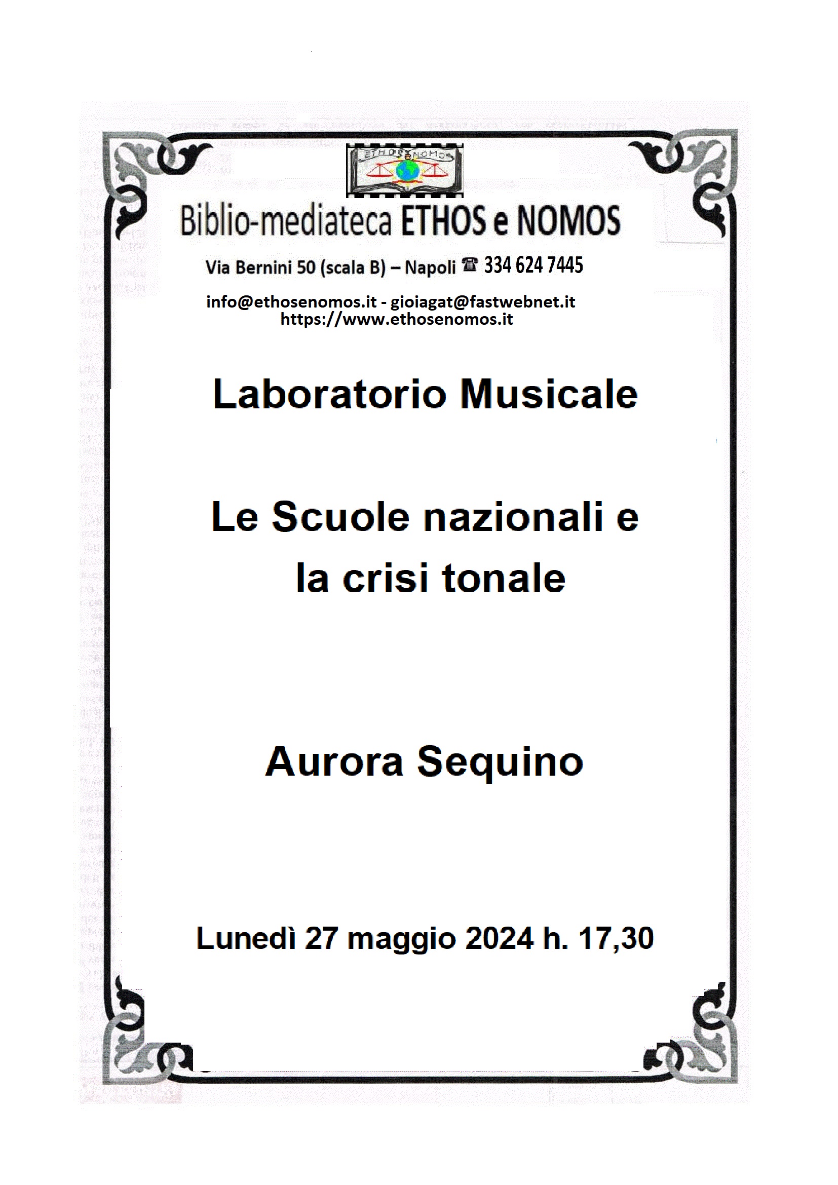 Aurora Sequino - Laboratorio musicale: le scuole nazionali e la crisi tonale