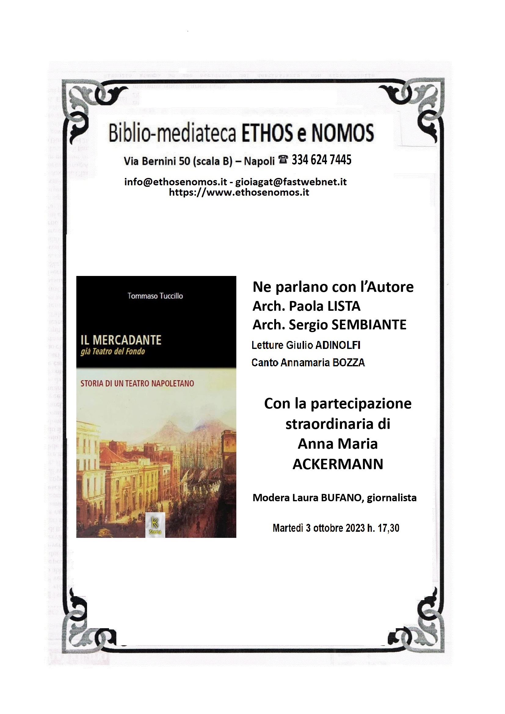 Tommaso Tuccillo - Presentazione del libro "Il teatro Mercadante" ediz. Kairòs