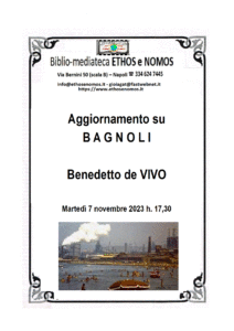 Benedetto de Vivo – Aggiornamento su Bagnoli