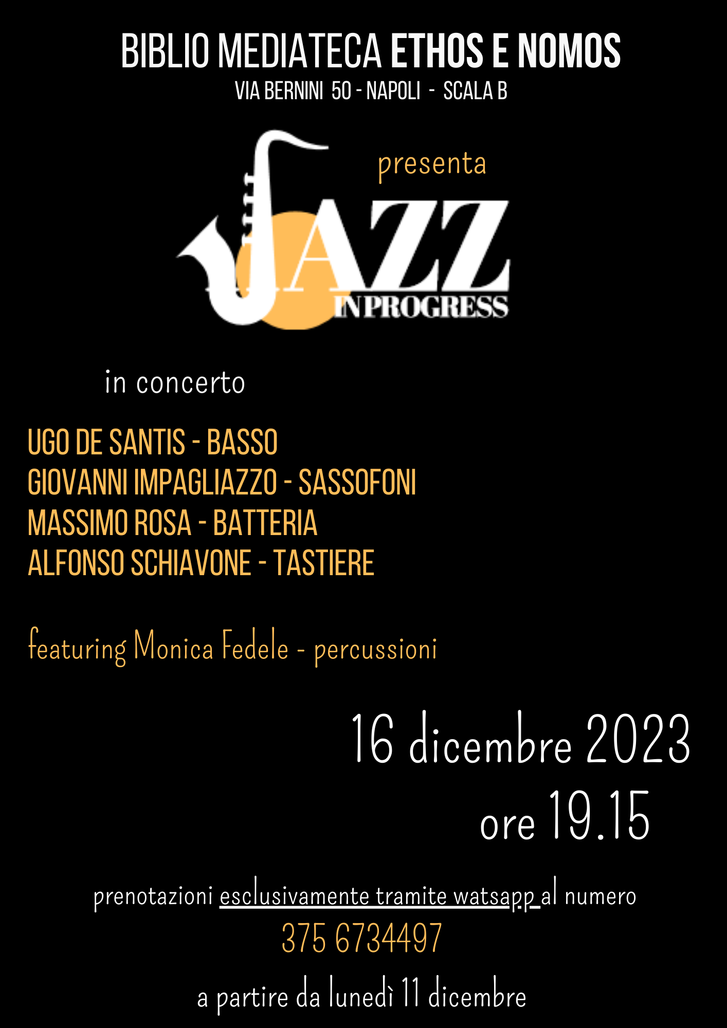 Concerto jazz 16 dic. 2023
