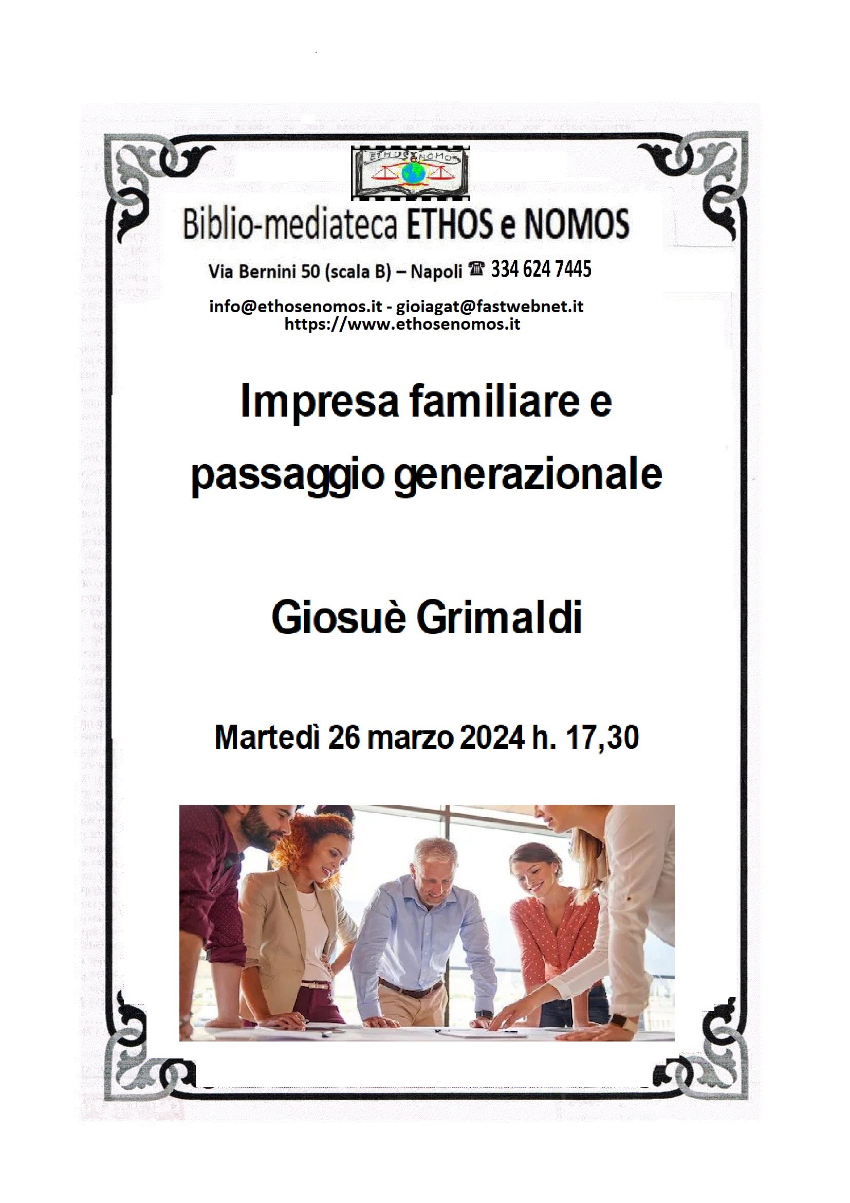 Giosuè Grimaldi -Impresa familiare e passaggio generazionale