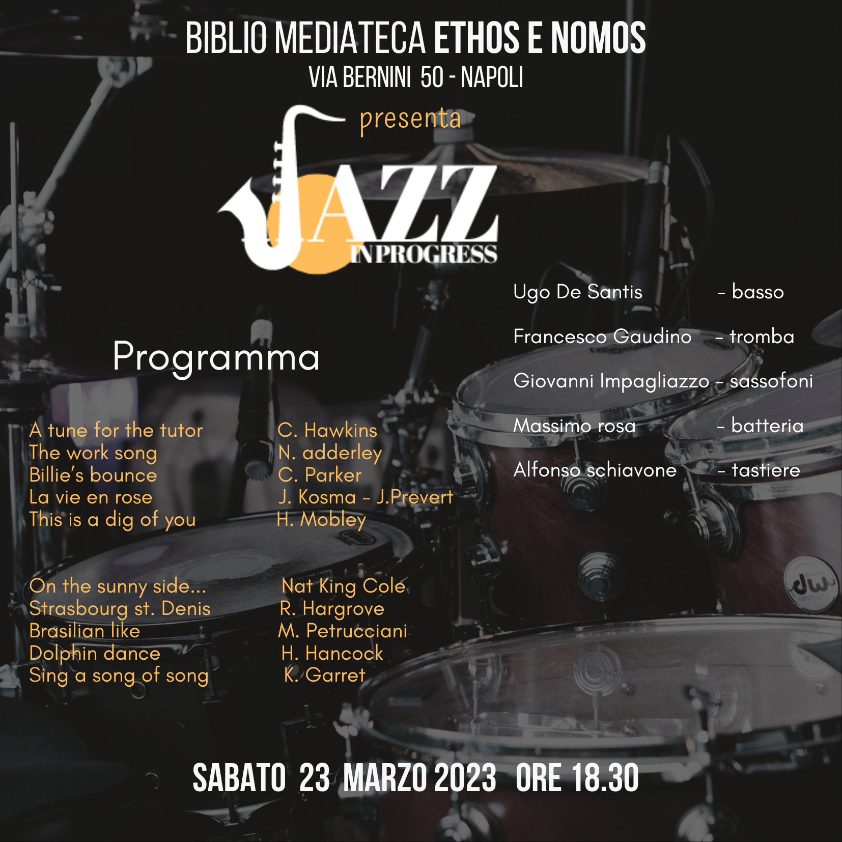 Jazz in progress, concerto del 23 marzo 2024