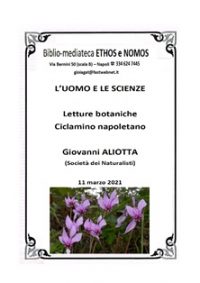 GIOVANNI ALIOTTA – Letture botaniche:  Ciclamino napoletano (Societá dei Naturalisti)